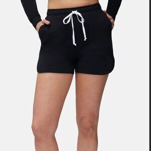 Three Dots Terry Shorts Drawstring Black Shorts